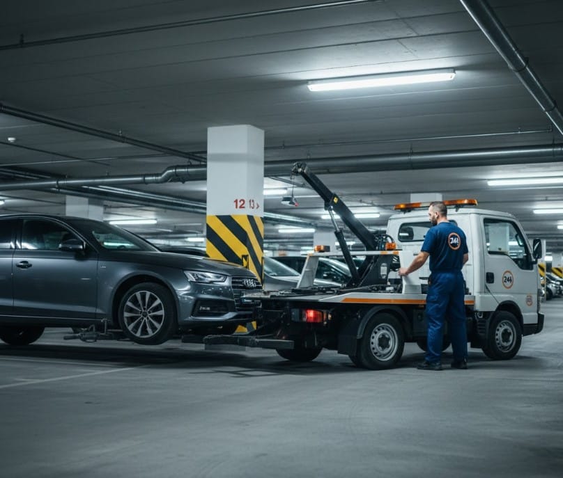 Autómentés mélygarázsból Győr